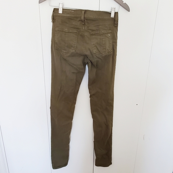 Rag & Bone Jeans Skinny Low Rise Jeans olive green stretch comfortable size 25 - Picture 4 of 9